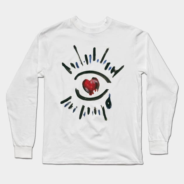 Florence Welch Third Eye Art Doodle Long Sleeve T-Shirt by incloudines